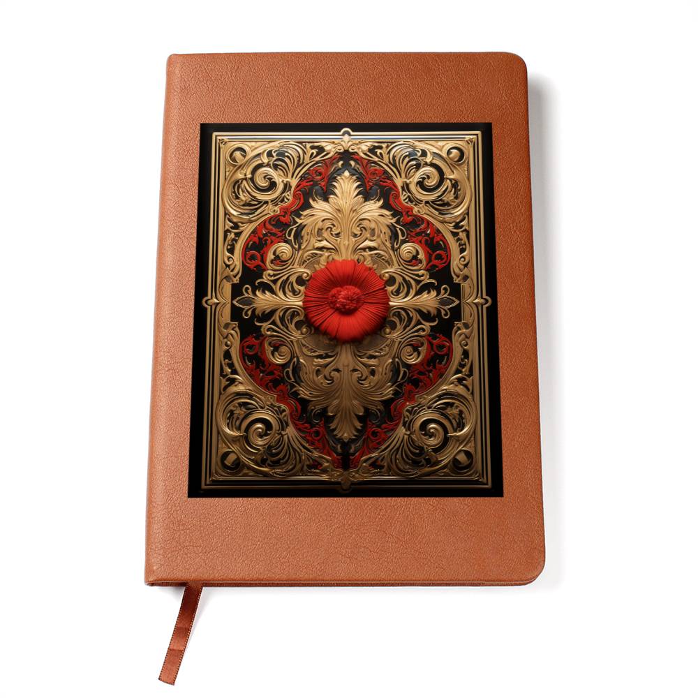 Ornate Gold Cover 063 - Vegan Leather Journal