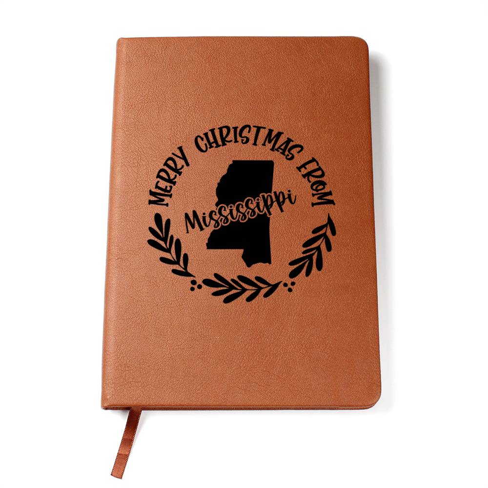 Merry Christmas From Mississippi - Vegan Leather Journal
