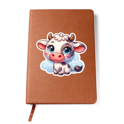 Cute Cow sticker 31 - Vegan Leather Journal