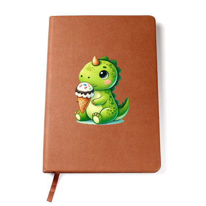 Colorful Baby Dinosaur 050 - Vegan Leather Journal