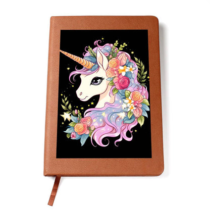 Cute Unicorn 038 - Vegan Leather Journal