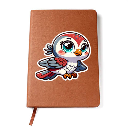 Cute Falcon sticker 50 - Vegan Leather Journal