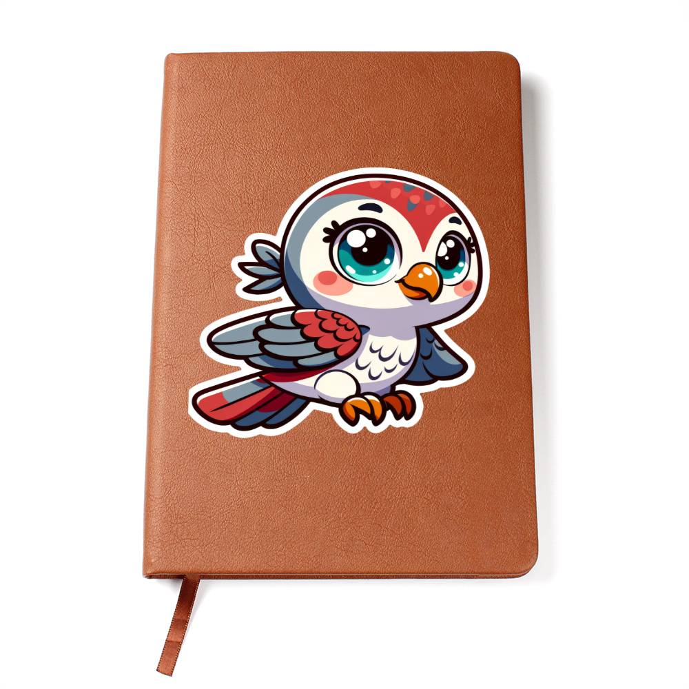 Cute Falcon sticker 50 - Vegan Leather Journal