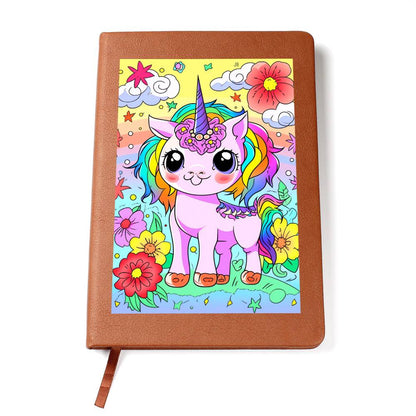 Cute Unicorn 112 - Vegan Leather Journal