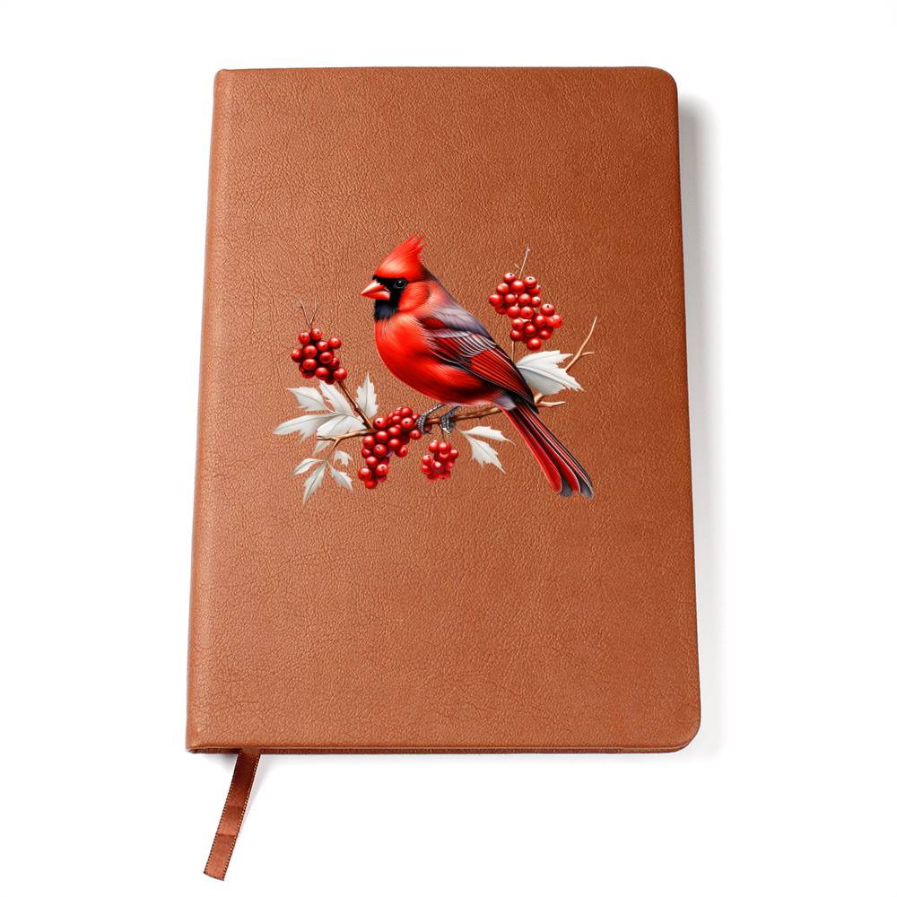 Christmas Cardinal 007 - Vegan Leather Journal
