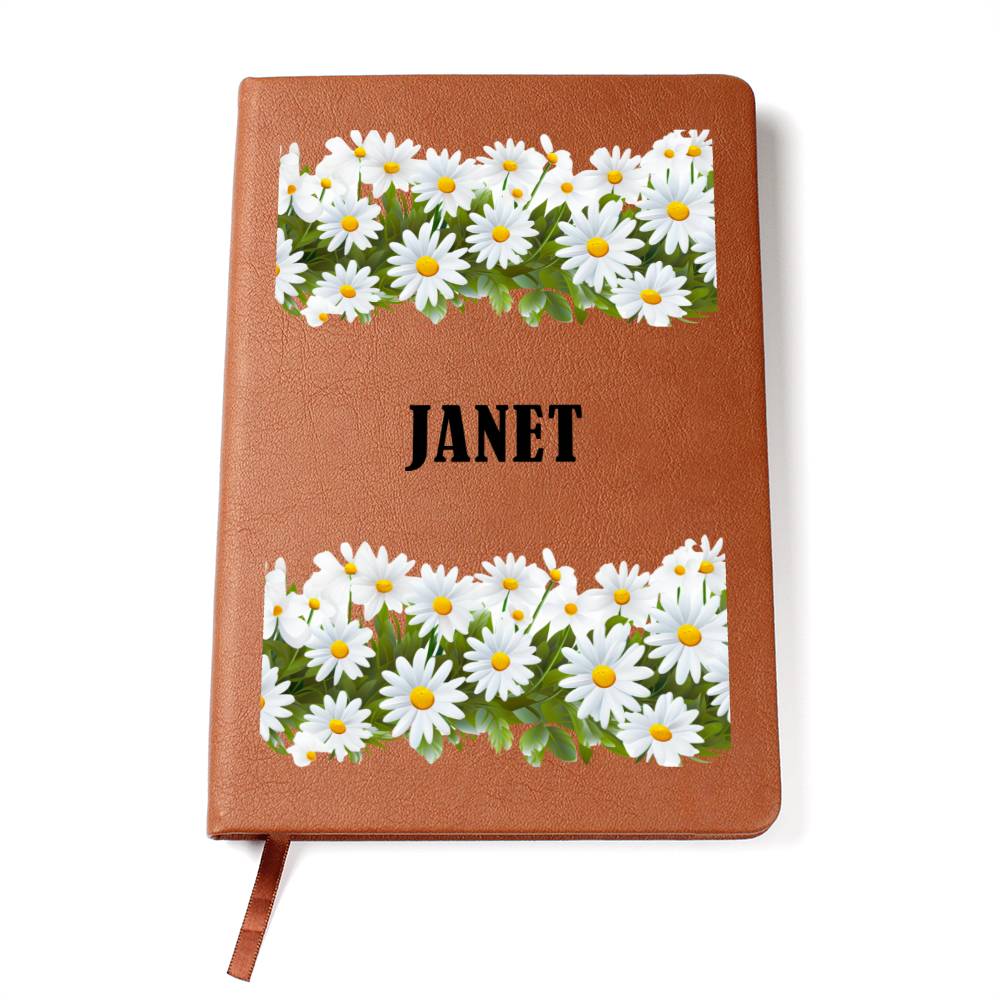 Janet (Playful Daisies) - Vegan Leather Journal