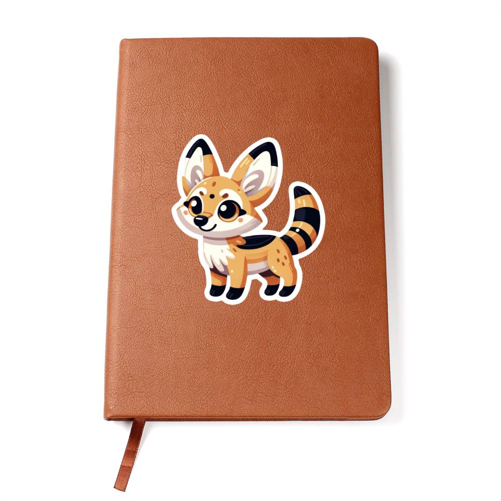 Cute Jackal sticker 61 - Vegan Leather Journal