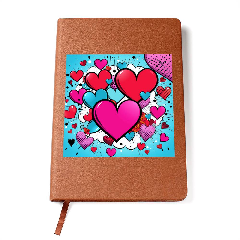 Valentine's Day Pop Art 21 - Vegan Leather Journal