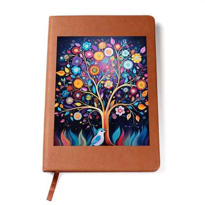 Birds And Floral Design 102 - Vegan Leather Journal
