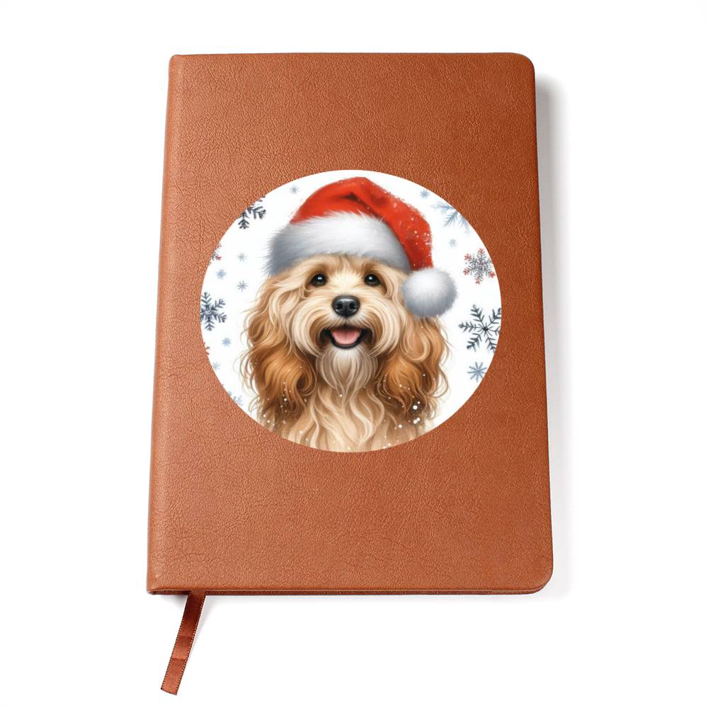 Christmas Dog - Cockapoo - Vegan Leather Journal