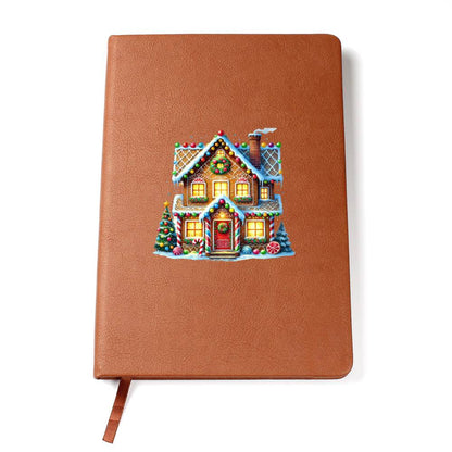 Christmas Gingerbread House 001 - Vegan Leather Journal