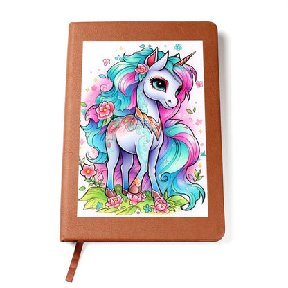 Cute Unicorn 093 - Vegan Leather Journal