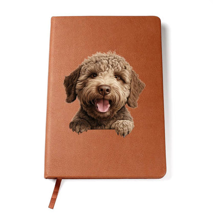 Lagotto Romagnolo Peeking - Vegan Leather Journal