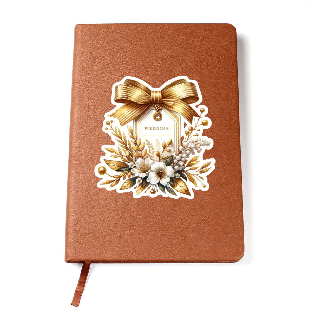 Luxury Wedding Decor Sticker 049 - Vegan Leather Journal