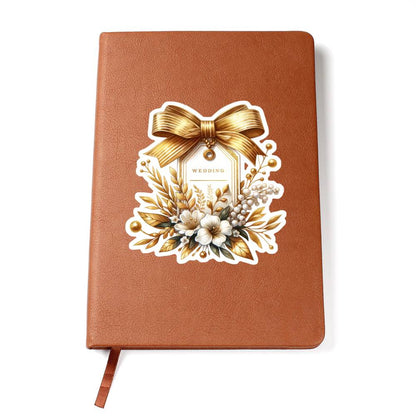 Luxury Wedding Decor Sticker 049 - Vegan Leather Journal