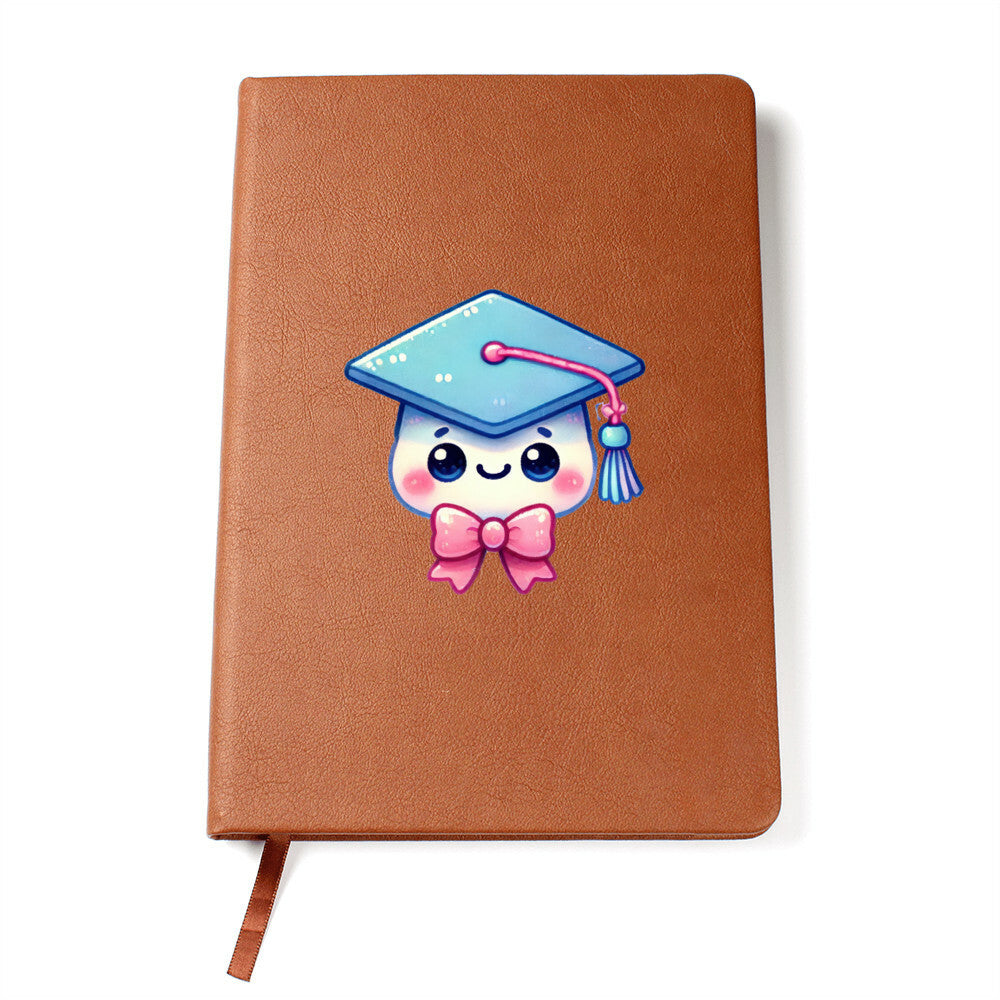 Cute Back to School Sticker 080 - Vegan Leather Journal