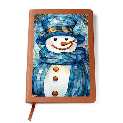 Christmas Stained Glass Design 009 - Vegan Leather Journal