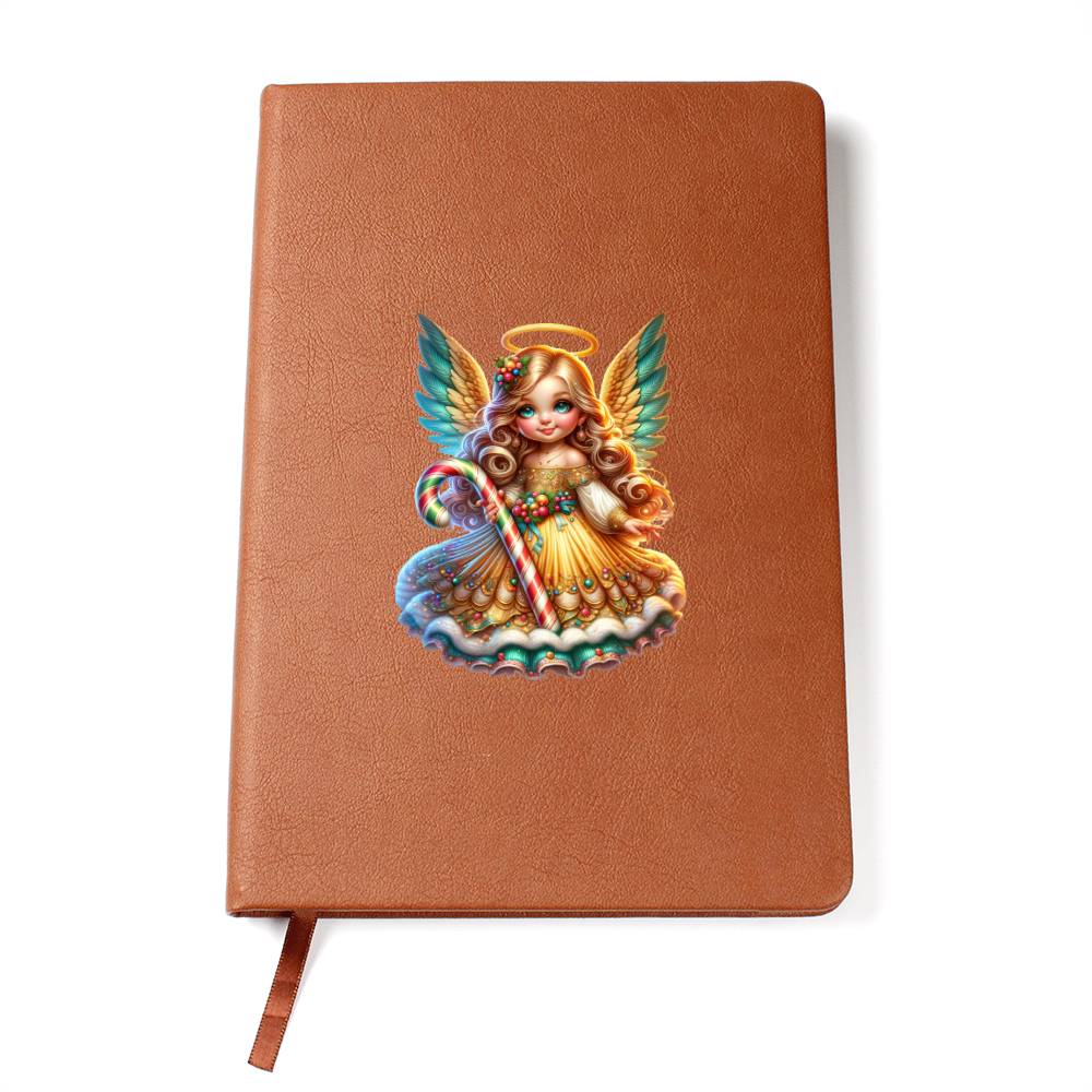 Cute Christmas Angel 015 - Vegan Leather Journal