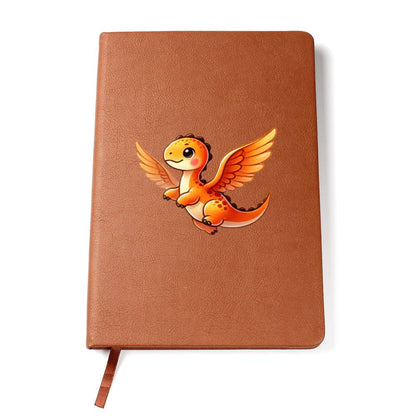 Colorful Baby Dinosaur 012 - Vegan Leather Journal