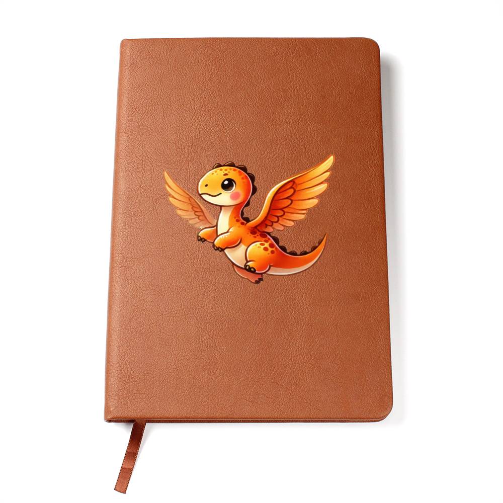 Colorful Baby Dinosaur 012 - Vegan Leather Journal