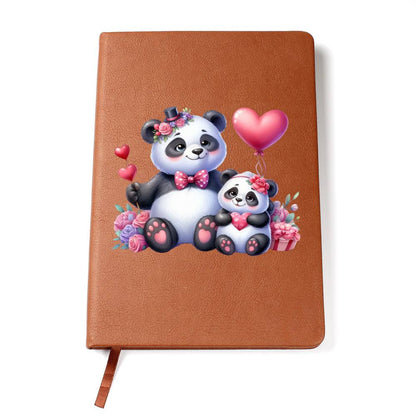 Valentine's Day Panda 006 - Vegan Leather Journal