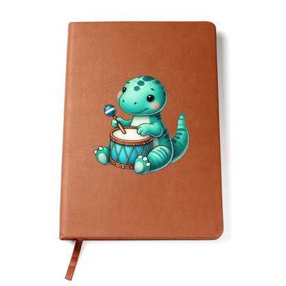 Colorful Baby Dinosaur 109 - Vegan Leather Journal