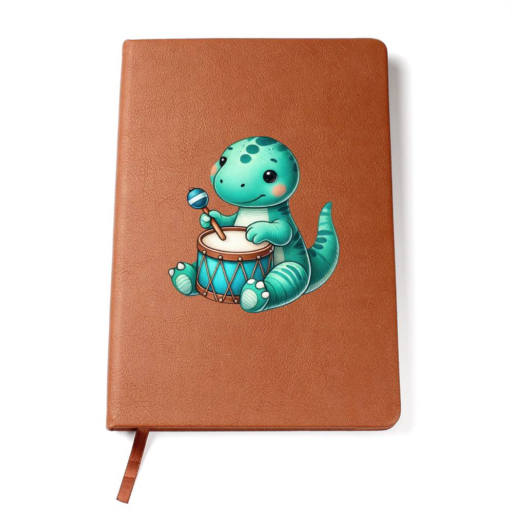 Colorful Baby Dinosaur 109 - Vegan Leather Journal