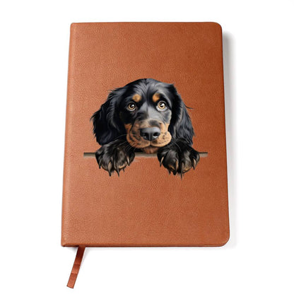 Gordon Setter Peeking - Vegan Leather Journal