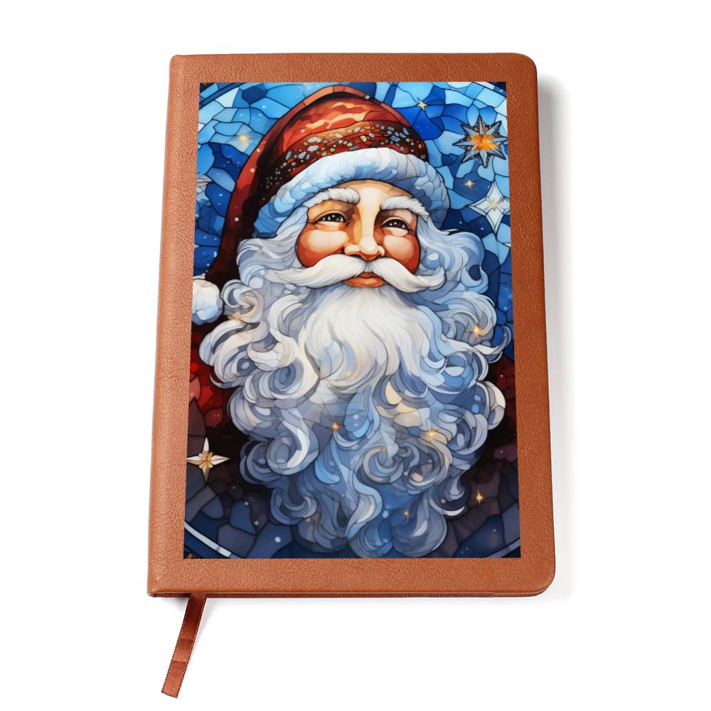 Christmas Stained Glass Design 007 - Vegan Leather Journal