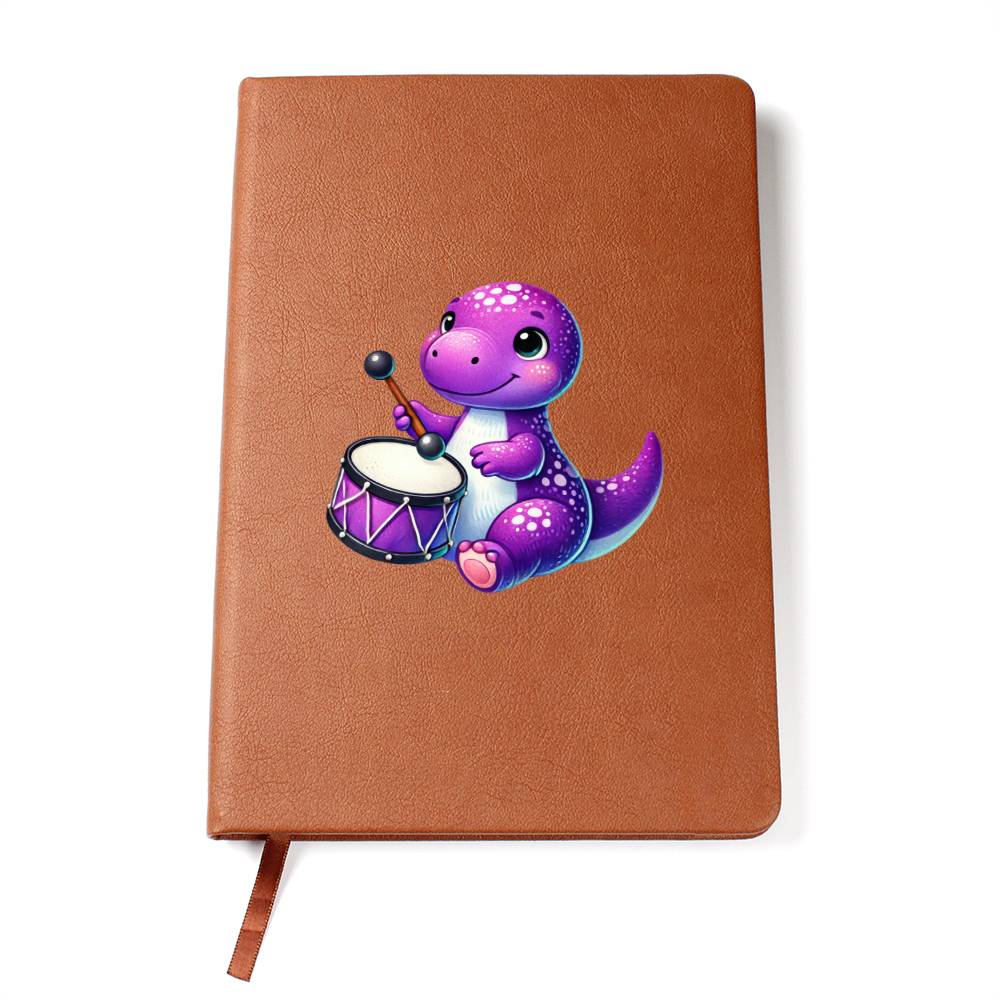 Colorful Baby Dinosaur 030 - Vegan Leather Journal