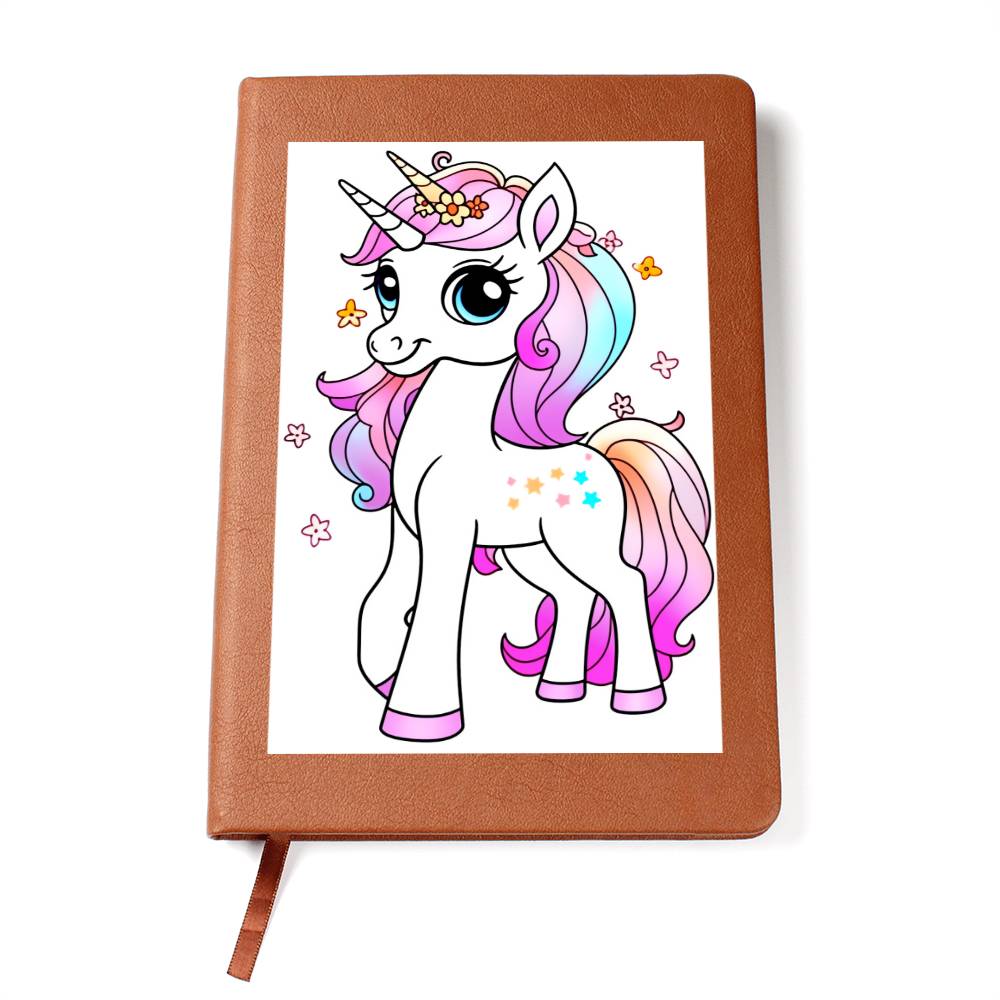 Cute Unicorn 066 - Vegan Leather Journal