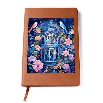 Birds And Floral Design 139 - Vegan Leather Journal