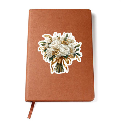 Luxury Wedding Decor Sticker 023 - Vegan Leather Journal