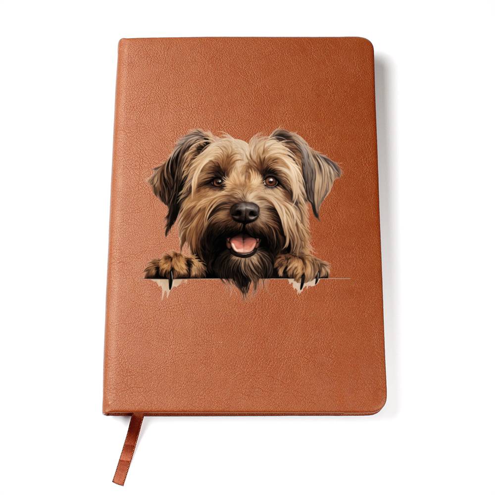Briard Peeking - Vegan Leather Journal
