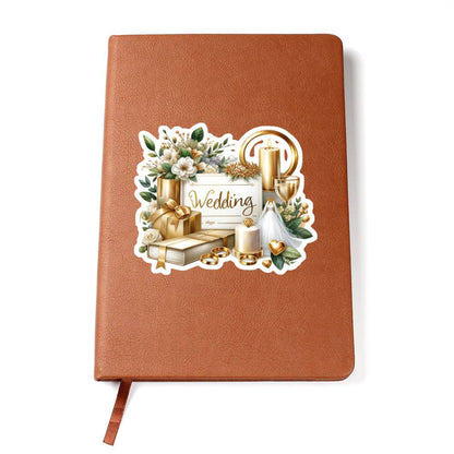 Luxury Wedding Decor Sticker 015 - Vegan Leather Journal