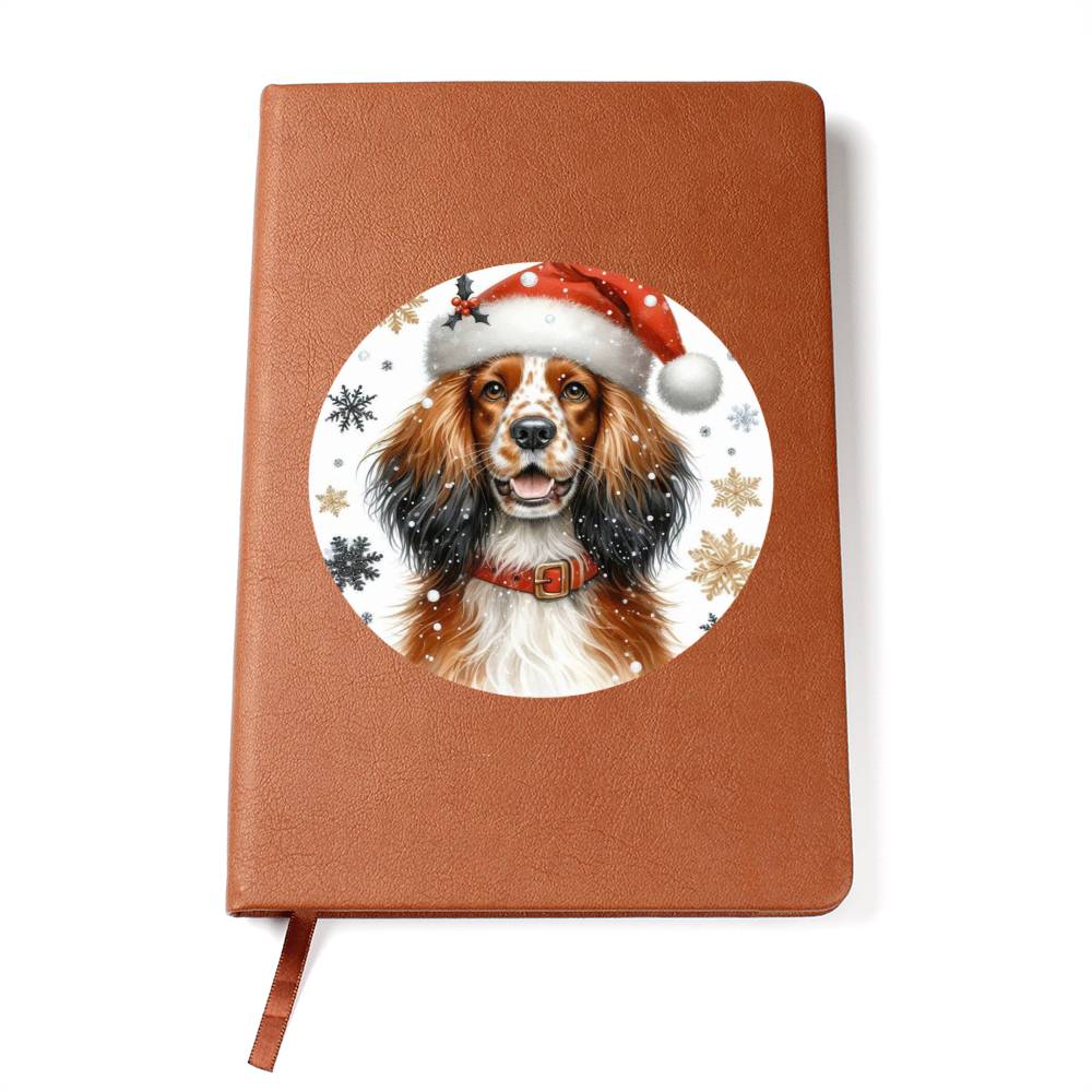 Christmas Dog - Sussex Spaniel - Vegan Leather Journal