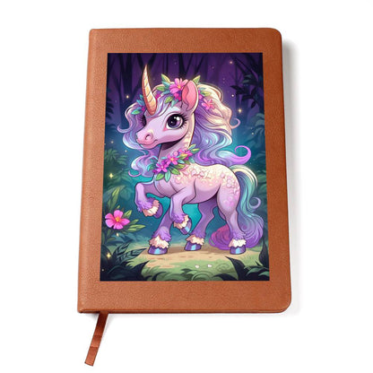 Cute Unicorn 117 - Vegan Leather Journal