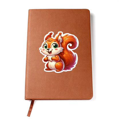 Cute Squirrel sticker 179 - Vegan Leather Journal