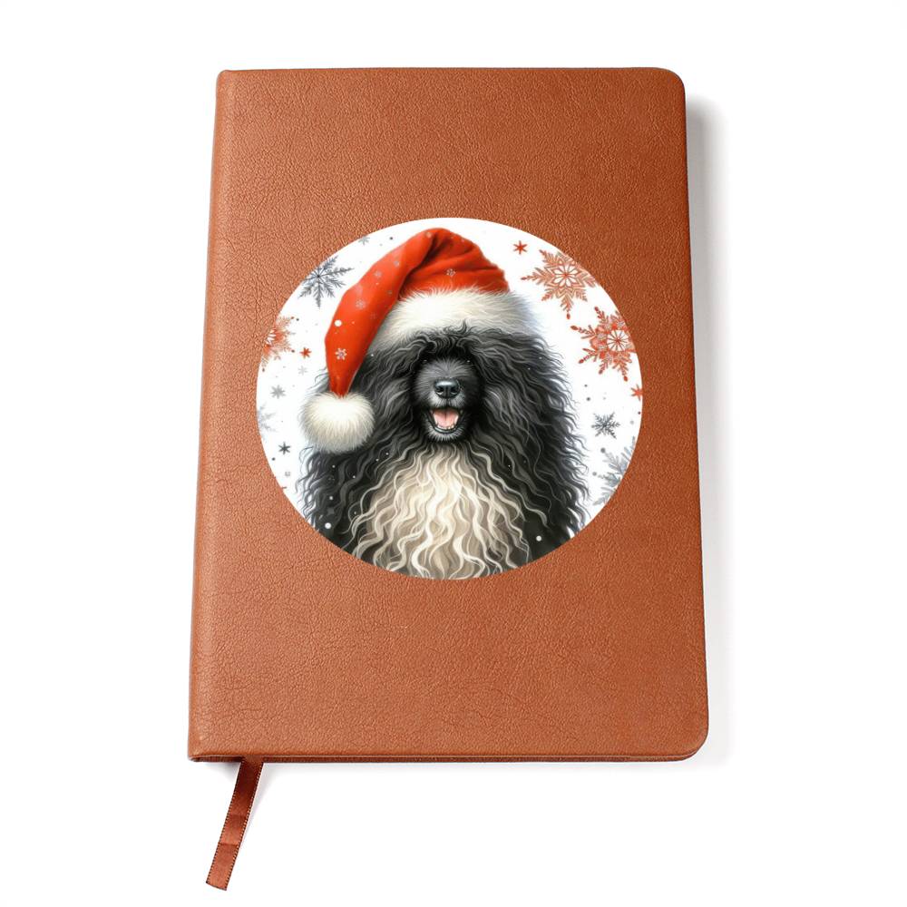 Christmas Dog - Puli - Vegan Leather Journal