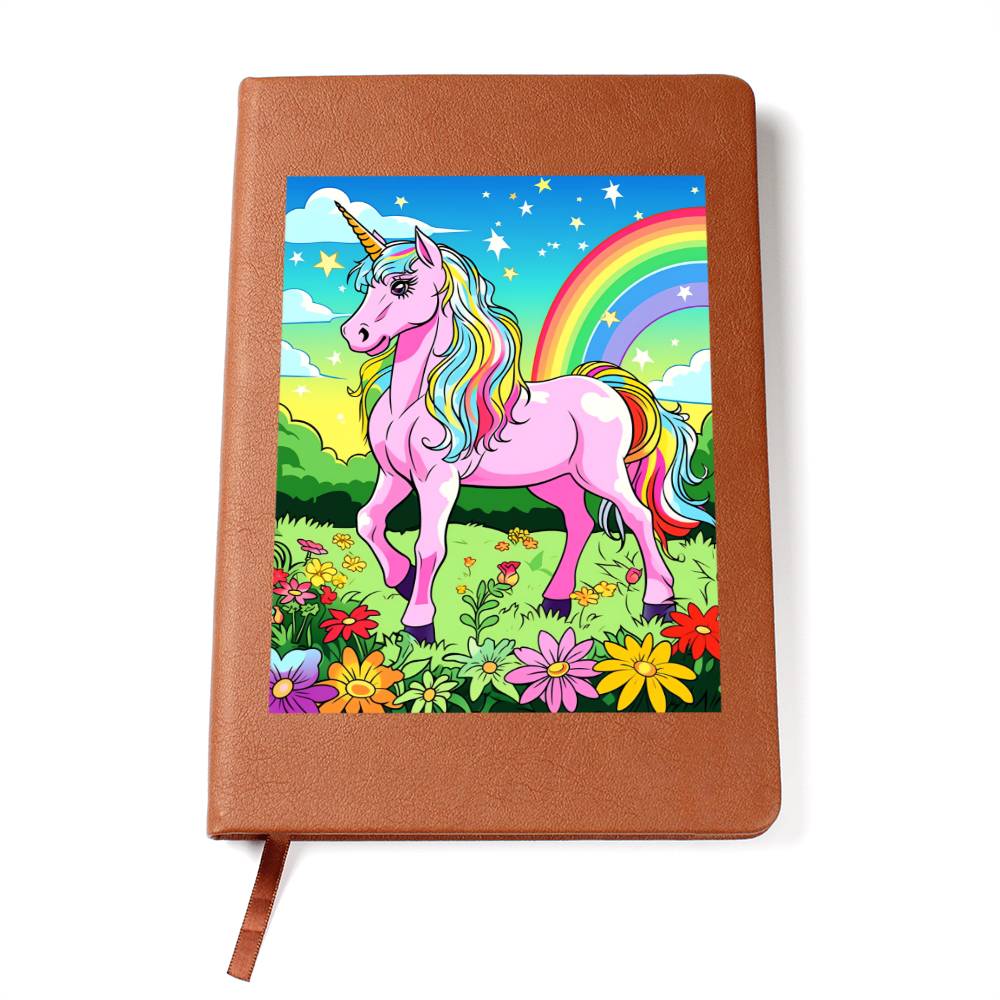 Cute Unicorn 069 - Vegan Leather Journal