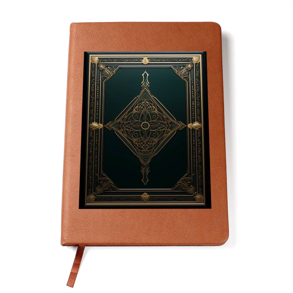 Ornate Gold Cover 044 - Vegan Leather Journal