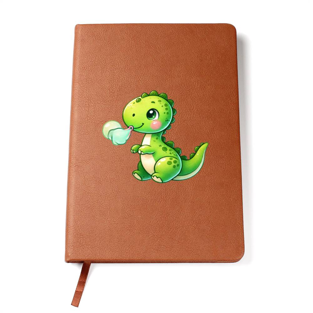 Colorful Baby Dinosaur 040 - Vegan Leather Journal