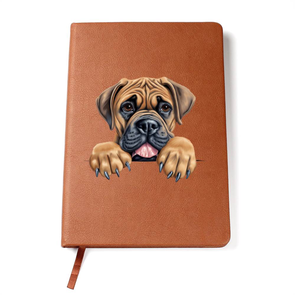 Boerboel Peeking - Vegan Leather Journal