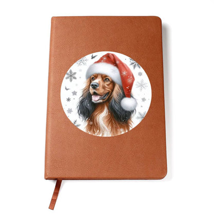 Christmas Dog - Field Spaniel - Vegan Leather Journal