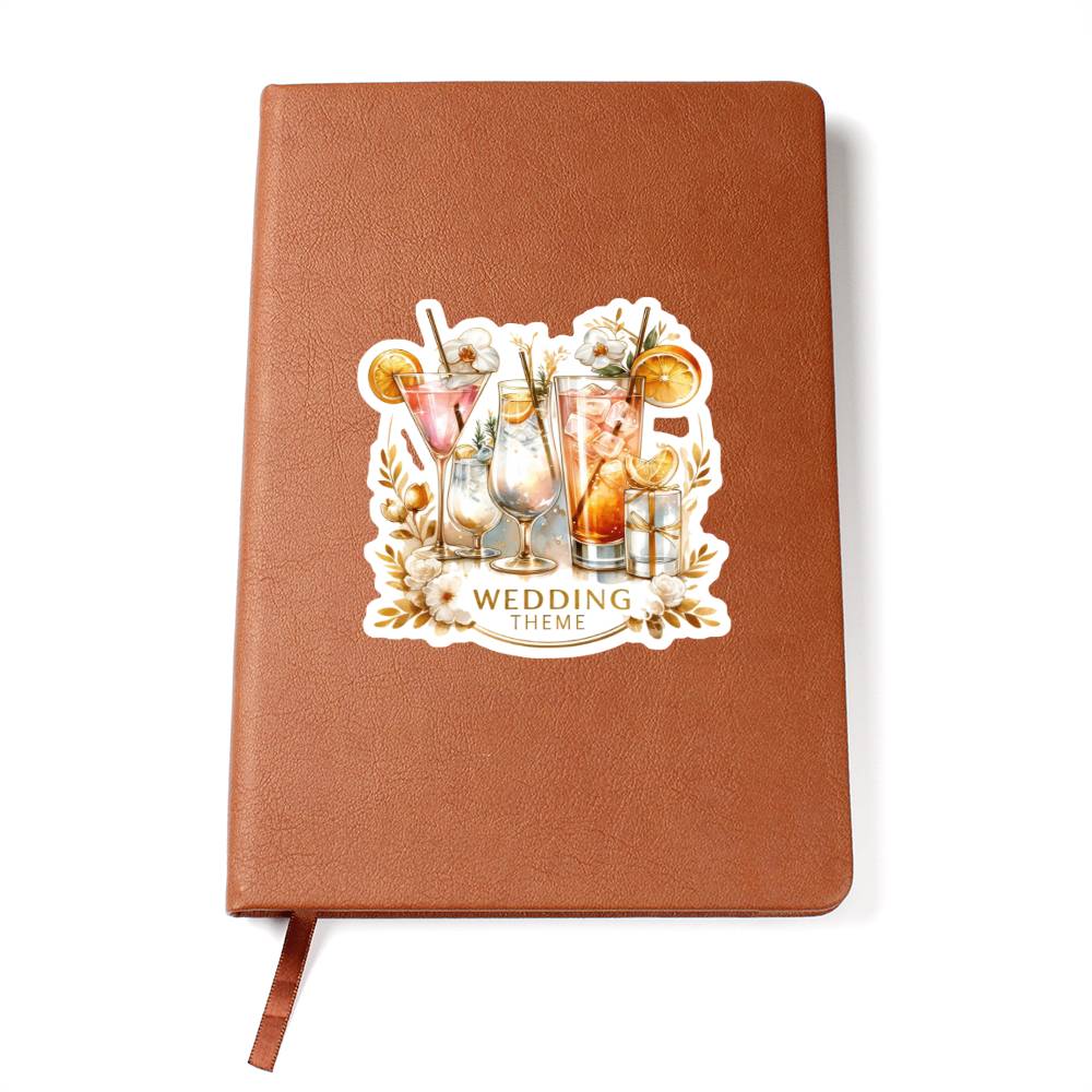 Luxury Wedding Decor Sticker 079 - Vegan Leather Journal