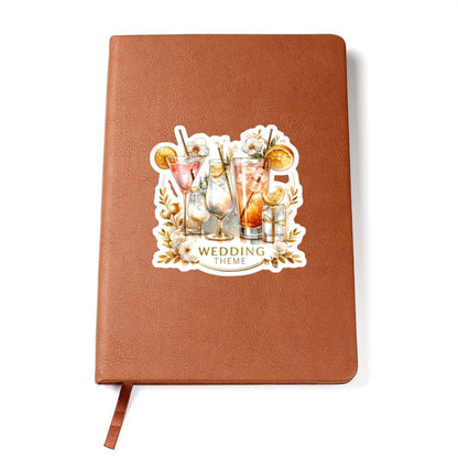 Luxury Wedding Decor Sticker 079 - Vegan Leather Journal