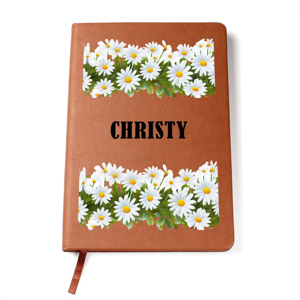 Christy (Playful Daisies) - Vegan Leather Journal