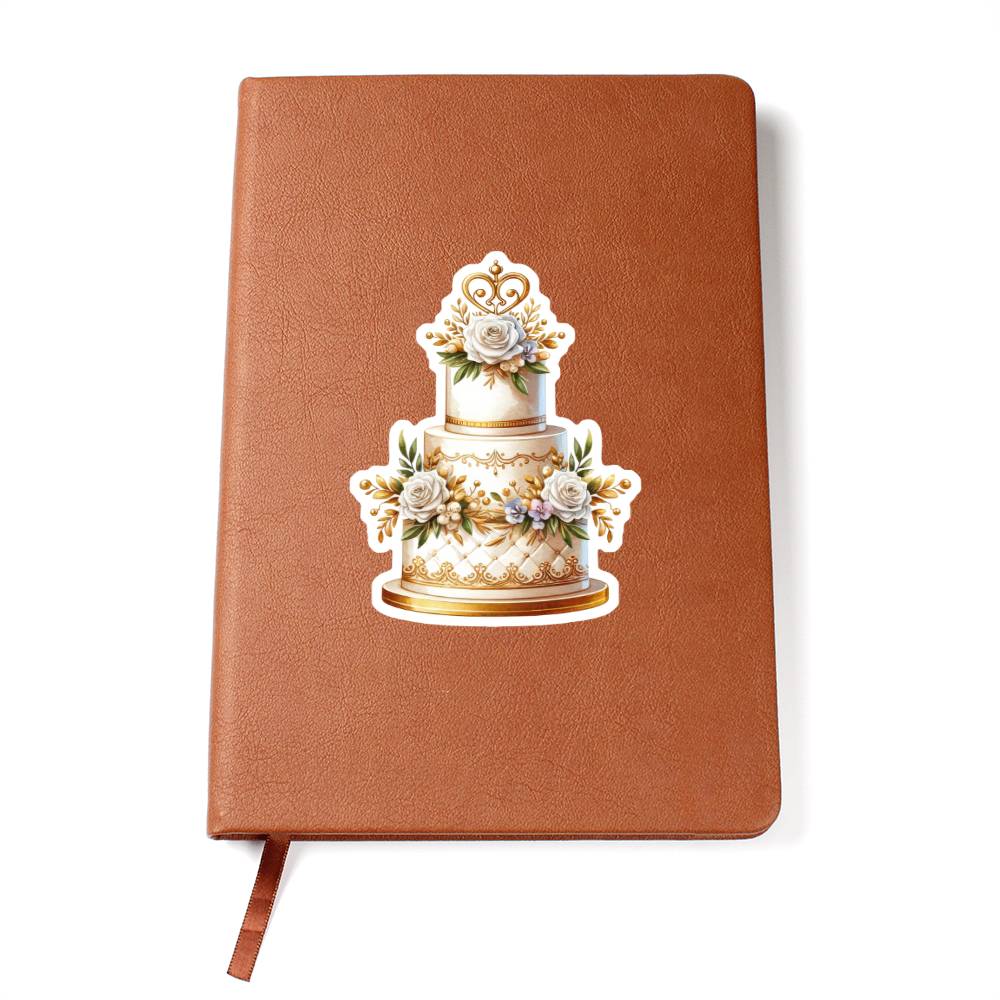 Luxury Wedding Decor Sticker 012 - Vegan Leather Journal