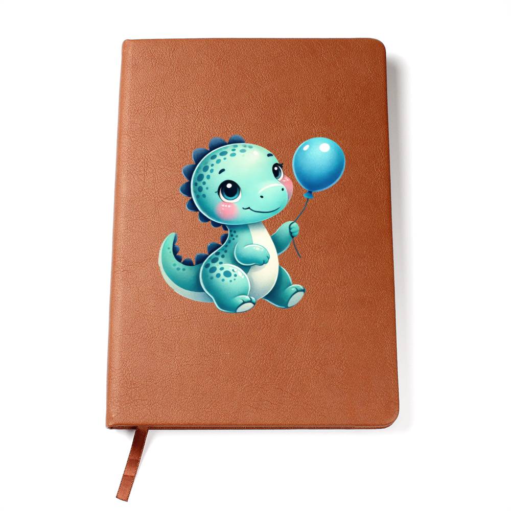 Colorful Baby Dinosaur 051 - Vegan Leather Journal