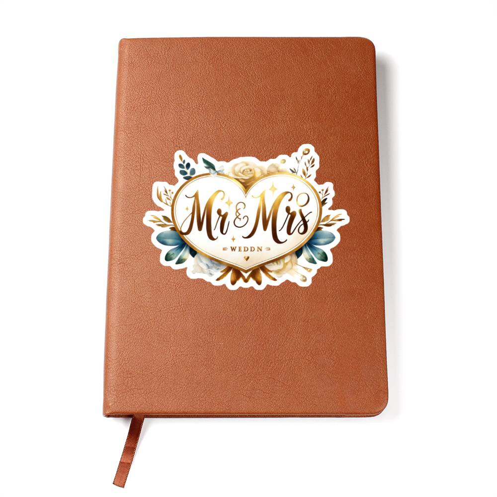 Luxury Wedding Decor Sticker 083 - Vegan Leather Journal